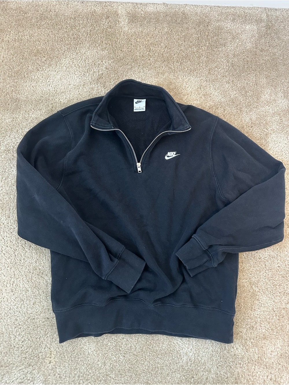 Nike Men’s Black Half-Zip Pullover Sweatshirt